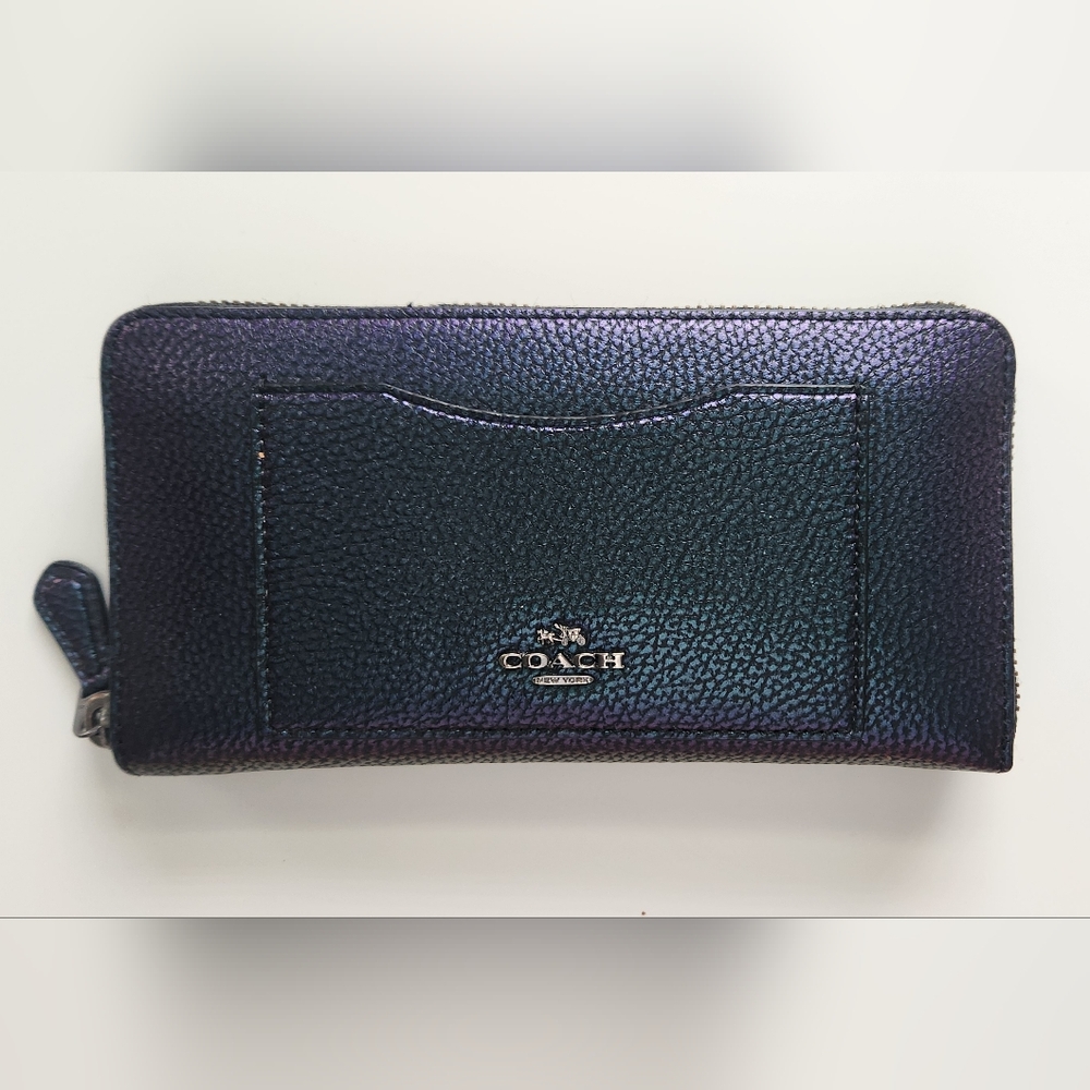 Coach chameleon color changing full sized leather wallet